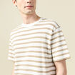 T-shirt ample en coton col rond beige fonce homme