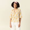 Blouse manches courtes multicolore femme