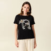T-shirt éco-responsable noir femme