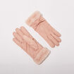 Gants avec noeuds marron clair femme