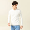 Pull manches longues ecru homme