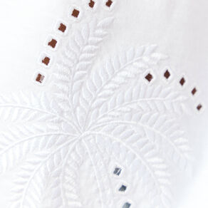 t shirt manches courtes brode blanc femme T-shirt manches courtes brodé blanc femme