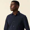 Chemise manches longues bleu marine homme