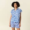 Blouse manches courtes bleu femme