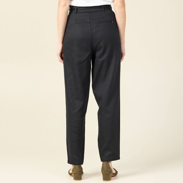 pantalon carotte ceinture noir femme Pantalon carotte ceinturé noir femme
