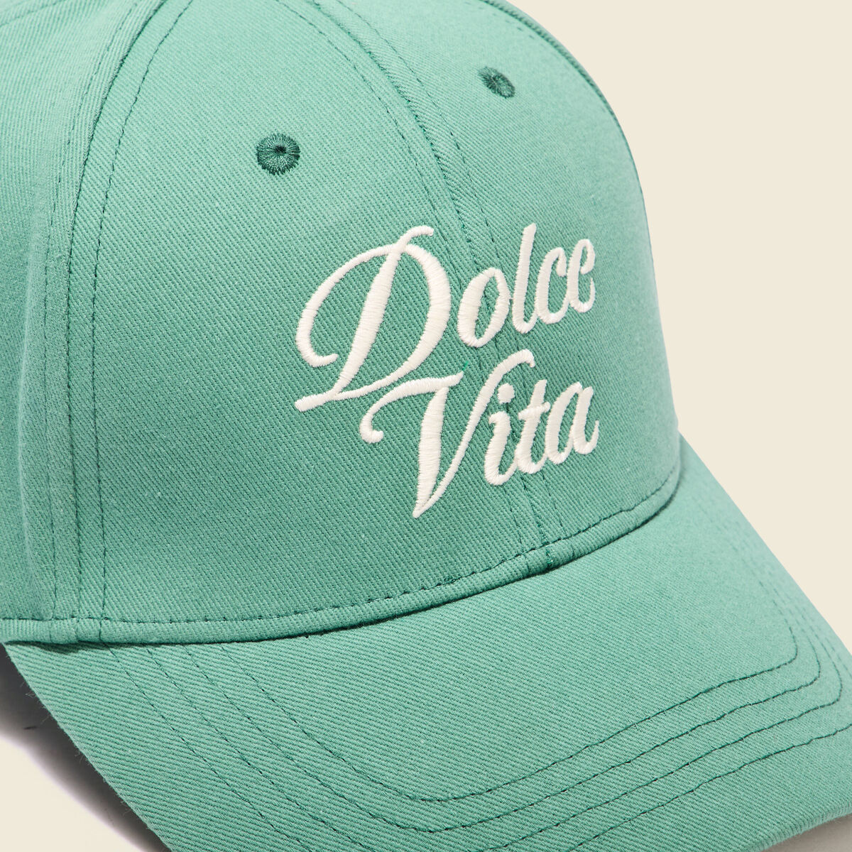 Casquette brodée vert homme