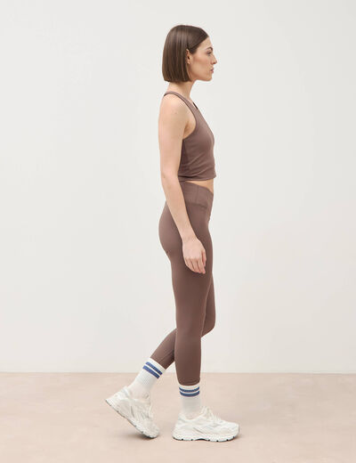 Brassi&egrave;re ajust&eacute;e cropped marron femme