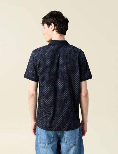 Polo éco-responsable bleu homme