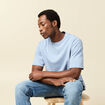 T-shirt manches courtes bleu gris homme
