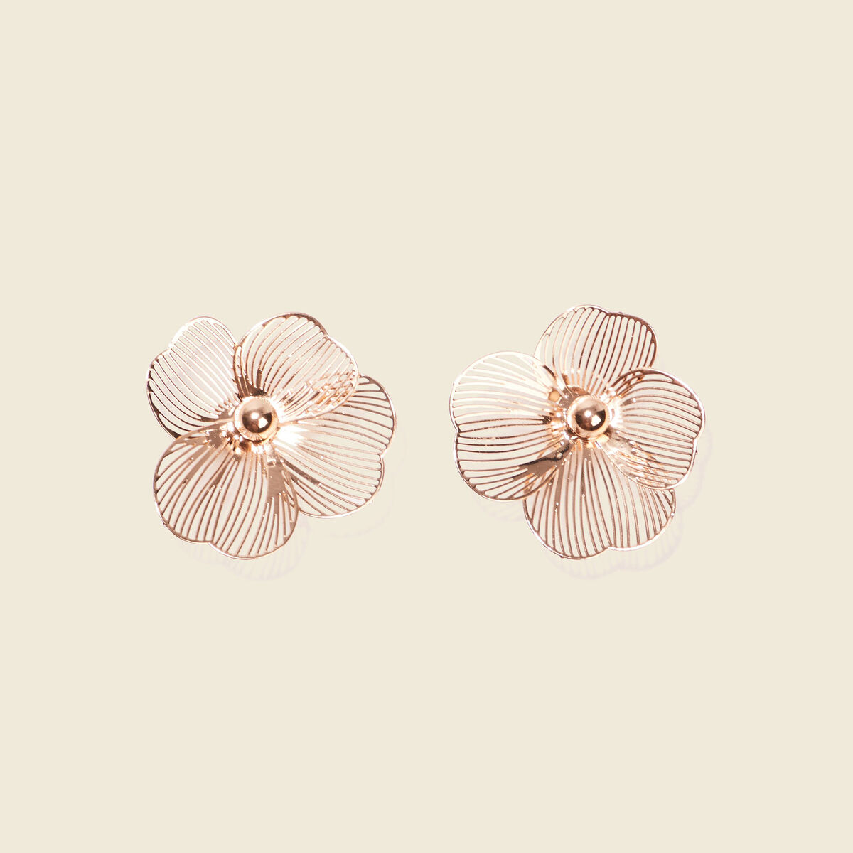 Boucles d'oreilles clous couleur or femme