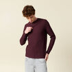 T-shirt manches longues bordeaux homme