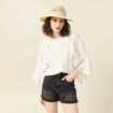 Chemise manches longues ecru femme