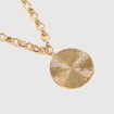 Collier avec cha&icirc;ne couleur or femme