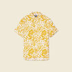 Chemise manches courtes fluide jaune fonc&eacute; homme