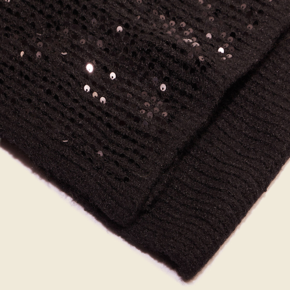 Écharpe sequins noir femme