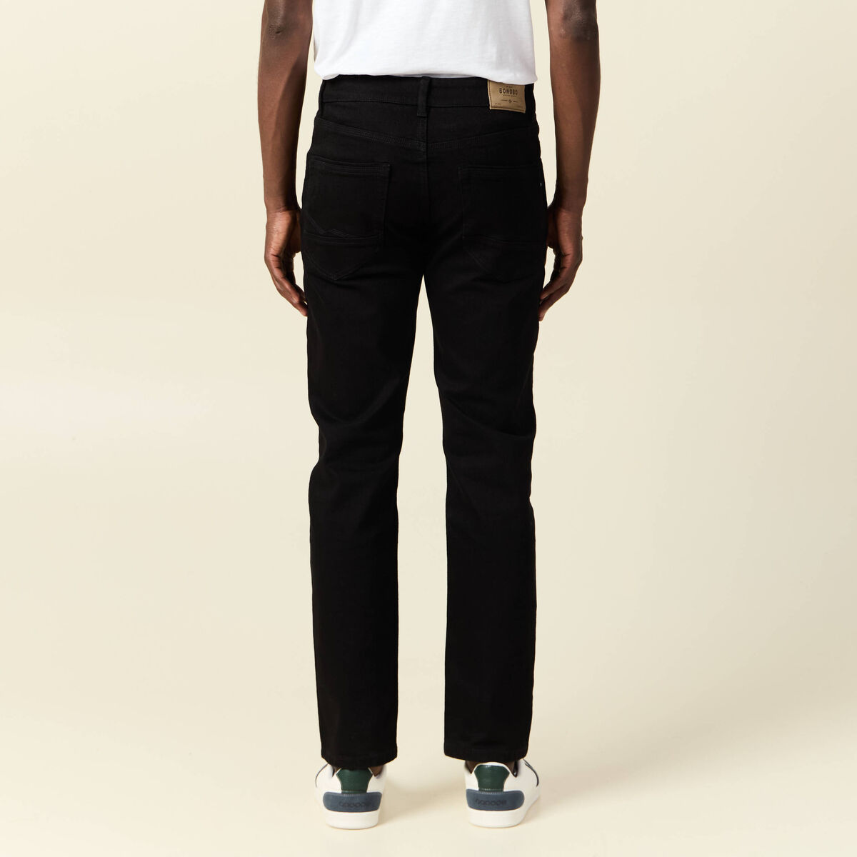Jeans regular éco-responsable denim noir homme