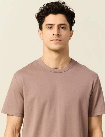 T-shirt éco-responsable marron cognac homme