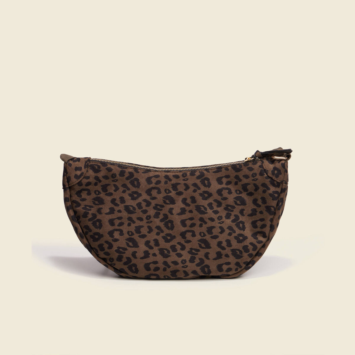 Sac demi-lune vert kaki femme