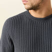 Pull manches longues fabriqué en France vert foncé homme