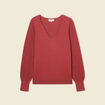 Pull manches longues vieux rose femme