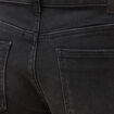 Jeans droit 7/8&egrave;me taille standard denim noir femme