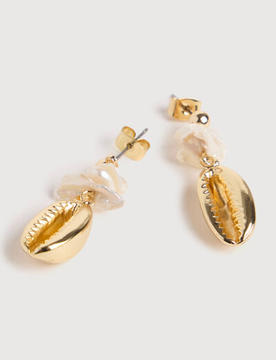 Boucles d'oreilles blanc femme