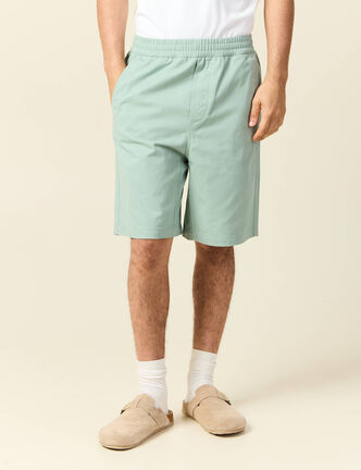 Bermuda droit vert olive homme