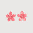 Boucles d'oreilles rose corail femme