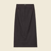 Jupe longue droite gris femme