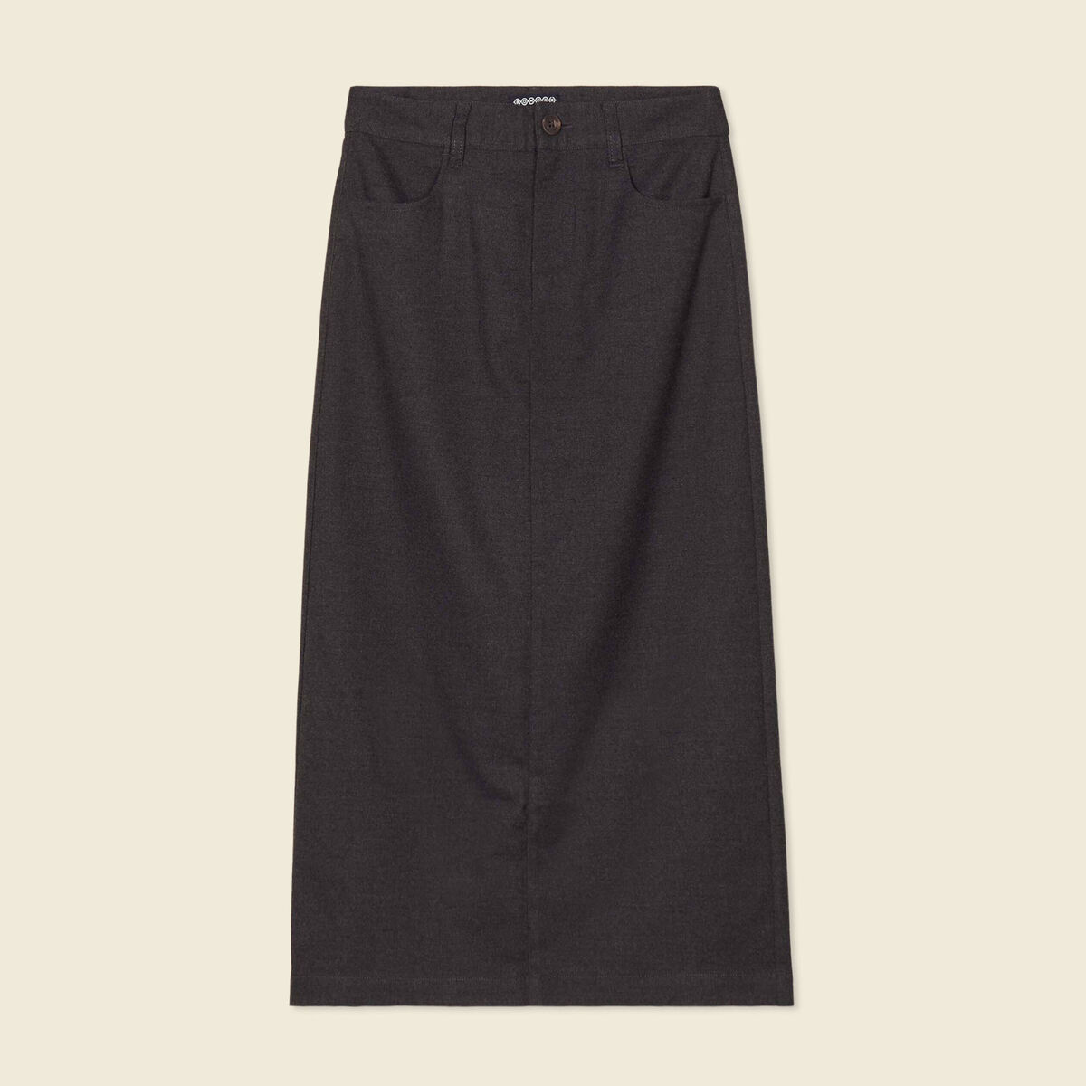 Jupe longue droite gris femme