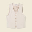 Veston sans manches sable homme