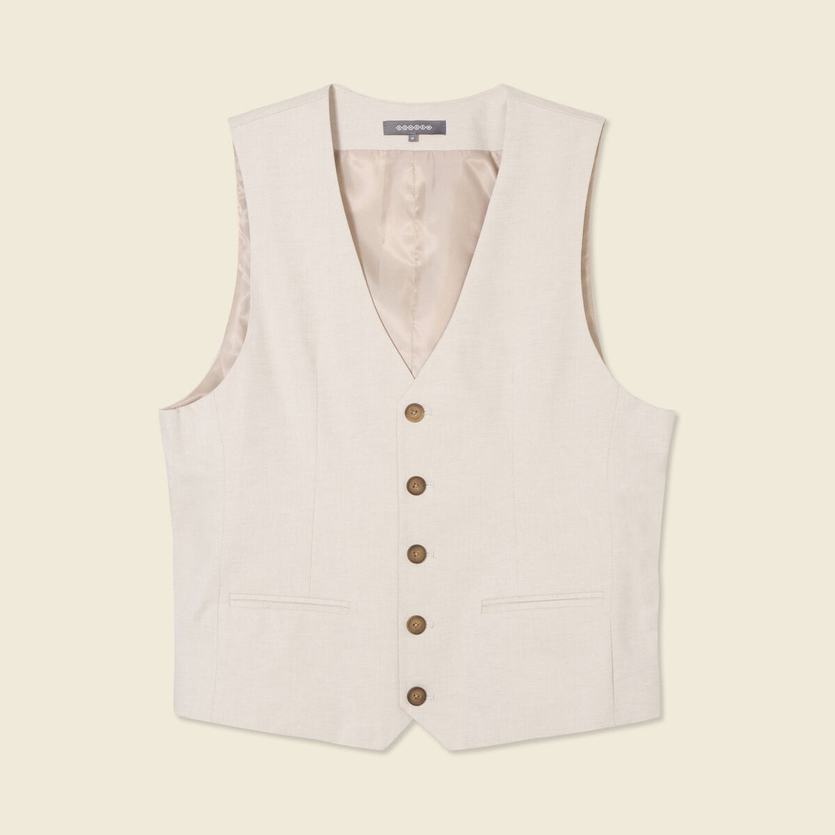 Veston sans manches sable homme