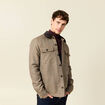 Veste oversize courte manches longues beige homme