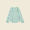 Chemise manches longues vert pastel femme
