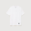 T-shirt col rond manches courtes blanc homme