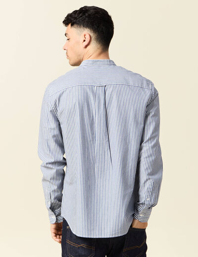 Chemise manches longues bleu marine homme