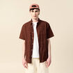 Chemise manches courtes bordeaux homme