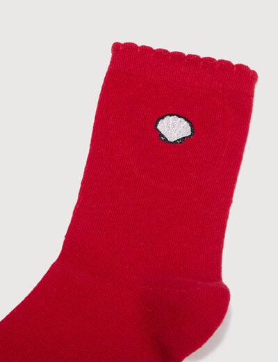 Chaussettes rouge femme