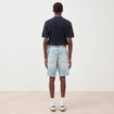 Bermuda en jean coton denim bleach homme