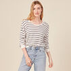 Pull manches longues ecru femme