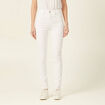 Jeans slim taille haute denim blanc femme