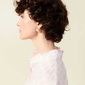 Chemise manches longues rose clair femme