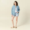 Blouse manches courtes blanc femme