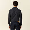 Chemise cintr&eacute;e en coton manches longues noir homme