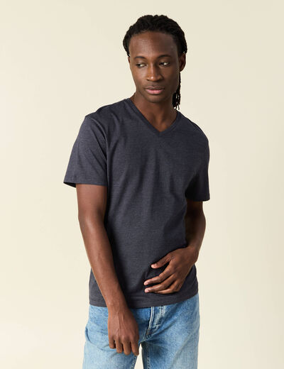 T-shirt manches courtes homme bleu foncé homme