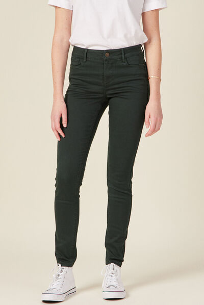 Pantalon Audrey - skinny push up vert foncé femme