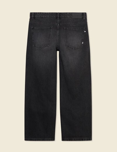 Jeans large 5 poches denim snow noir homme