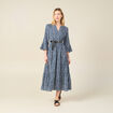 Robe longue éco-responsable bleu marine femme