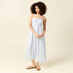 Robe sans manches en coton bleu clair femme