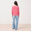 Pull manches longues col bateau vieux rose femme